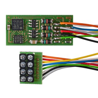 Fahrzeugdecoder PD12A-2  SX1 SX2 & DCC Mit Anschlusskabel für NEM 652