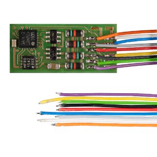 Fahrzeugdecoder PD12A-3 SX1 SX2 & DCC mit 9 Anschlusslitzen, Länge ca. 145 mm