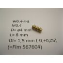 Schnecke Messing M0.4 D=ø4 L=8 DI=1.5 mm