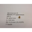 Ritzel Messing  M0.4 D=ø3.6 L=3.5 DI=1.5 mm 7...